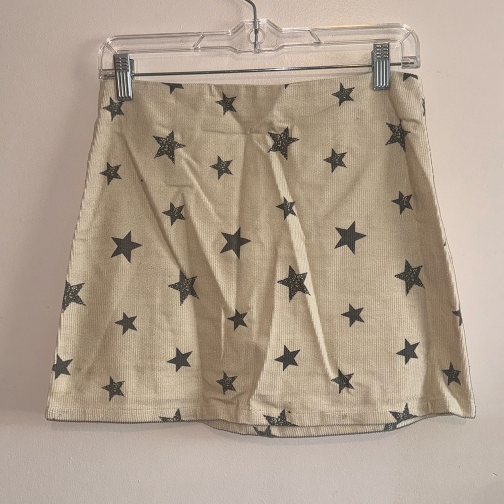 Corduroy ribbed mini skirt